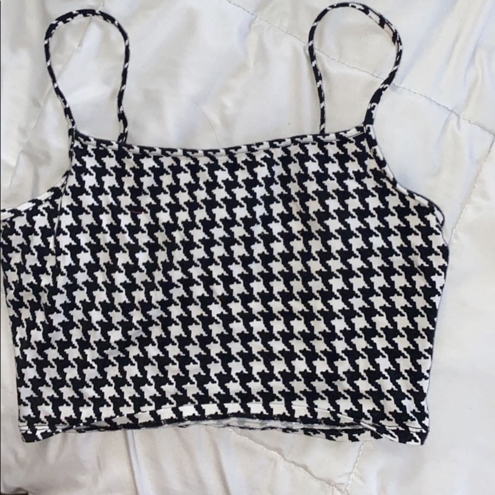 Houndstooth crop top